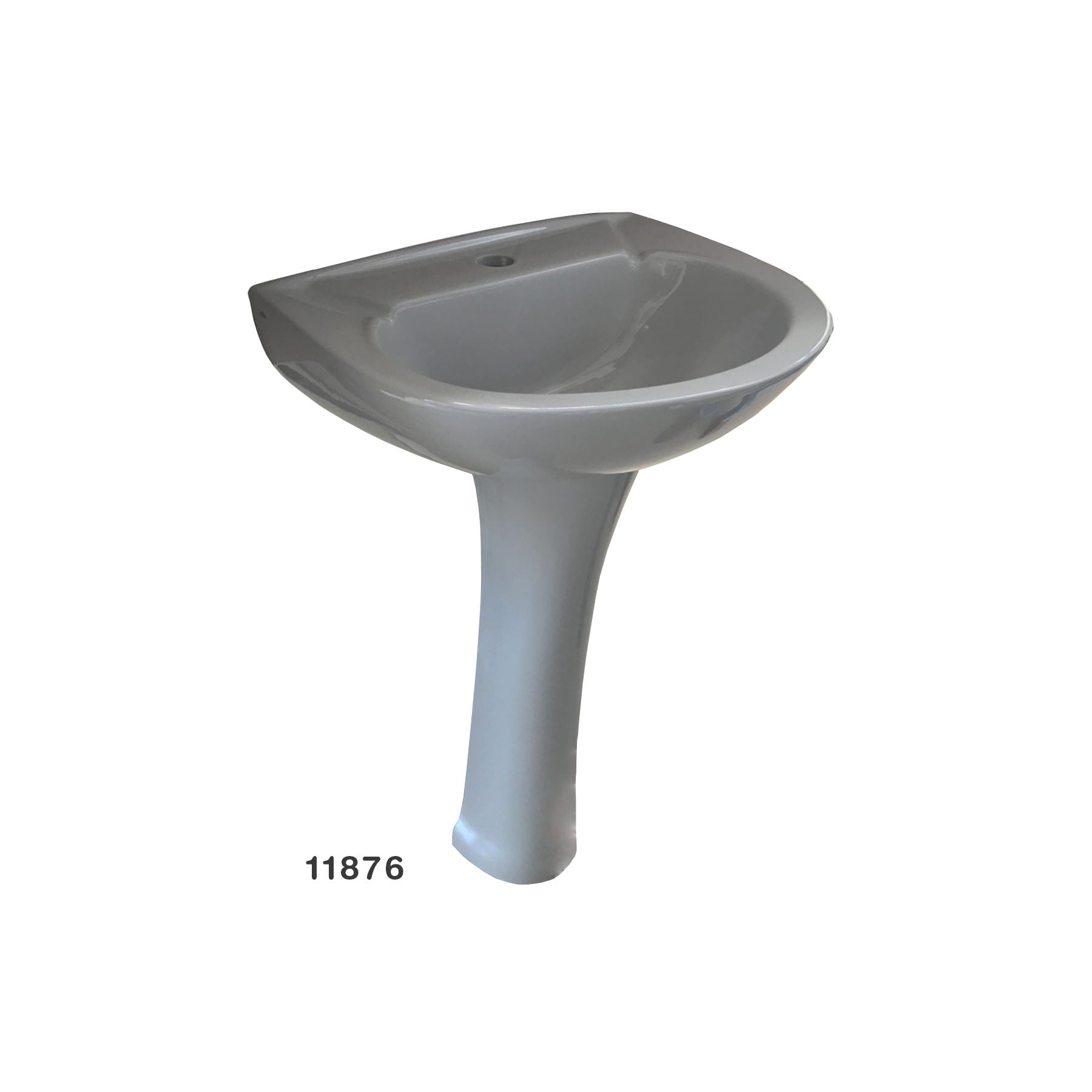 Lavamano Con Pedestal Calypso Gris Claro