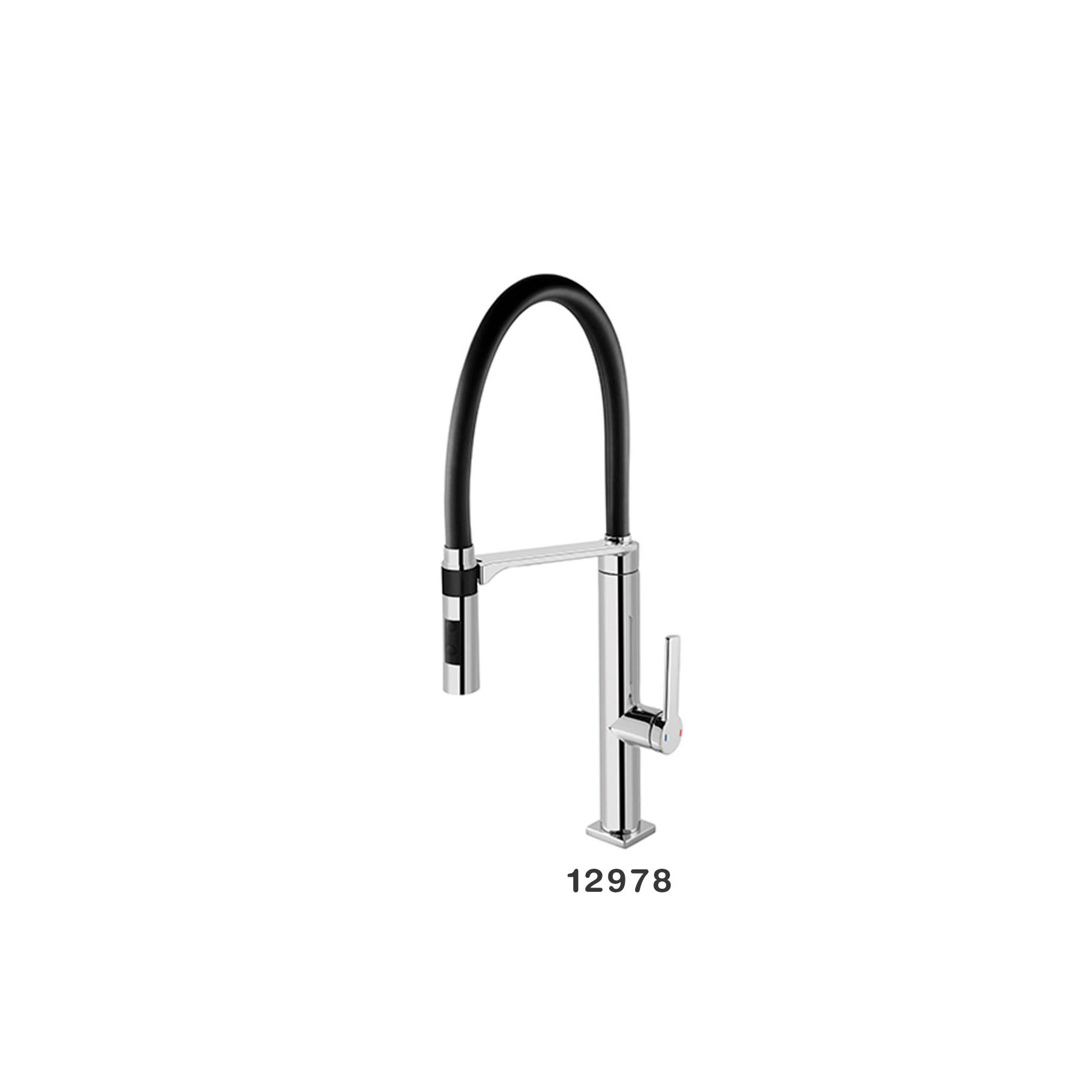 Mezclador De Mesa Mono Para Cocina Doc Black 1/2"