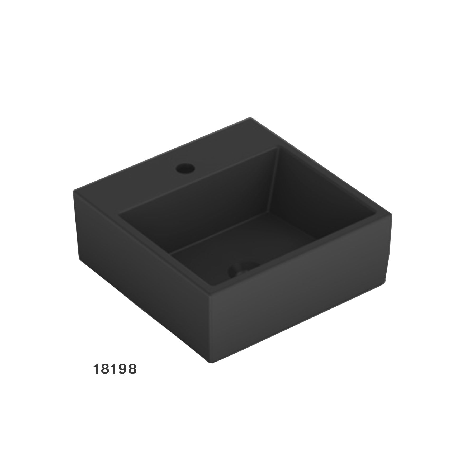 Cuba Apoyo Cuadrado 41X41 Q1 Noir Matte Negro