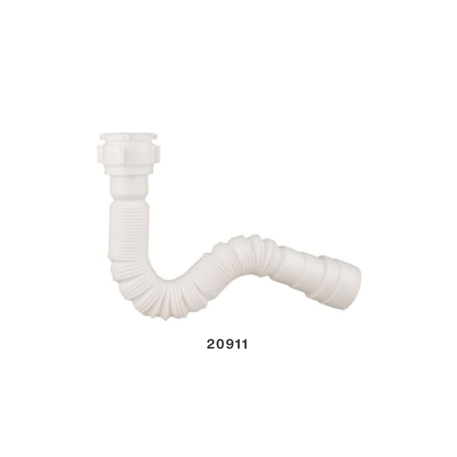Sifón Flexible Plástico Blanco