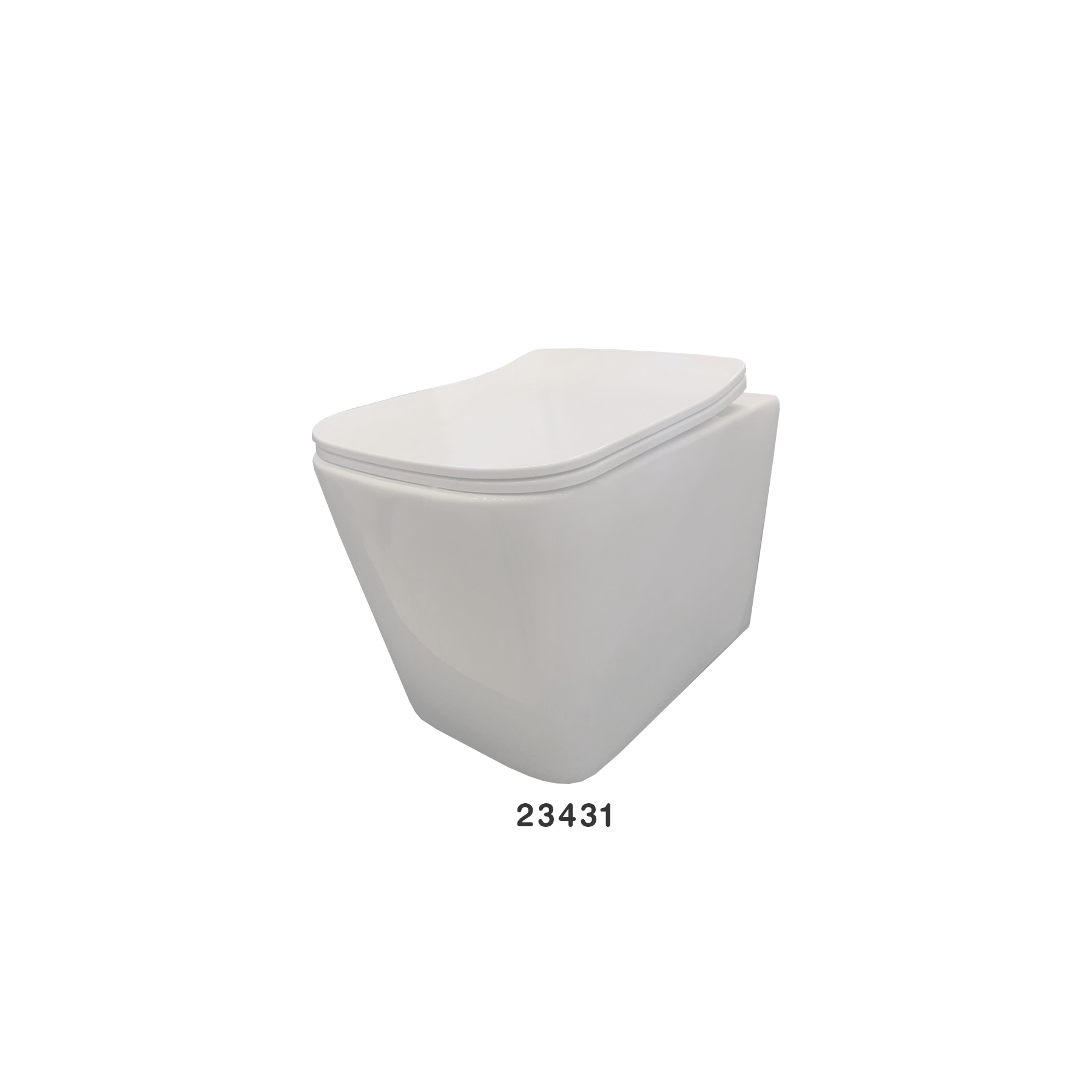 Inodoro Michels Suspenso + Soporte + Tapa 2303 Blanco