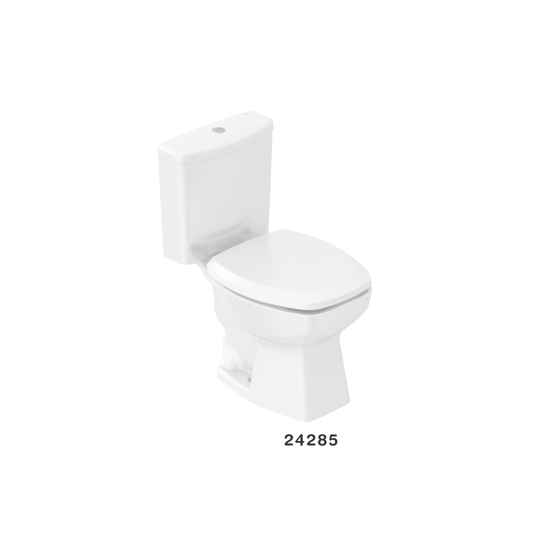 Inodoro Thema Blanco Brilloso Kit Ind + Caja + Tapa + Tornillo