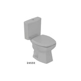 Inodoro Thema Gris Claro Brilloso Kit Ind + Caja + Tapa + Tornillo