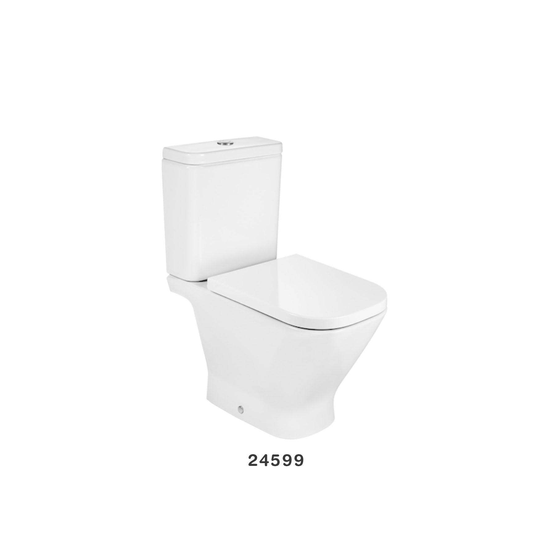 Inodoro Gap Blanco Brilloso Kit Ind + Caja + Tapa + Tornillo
