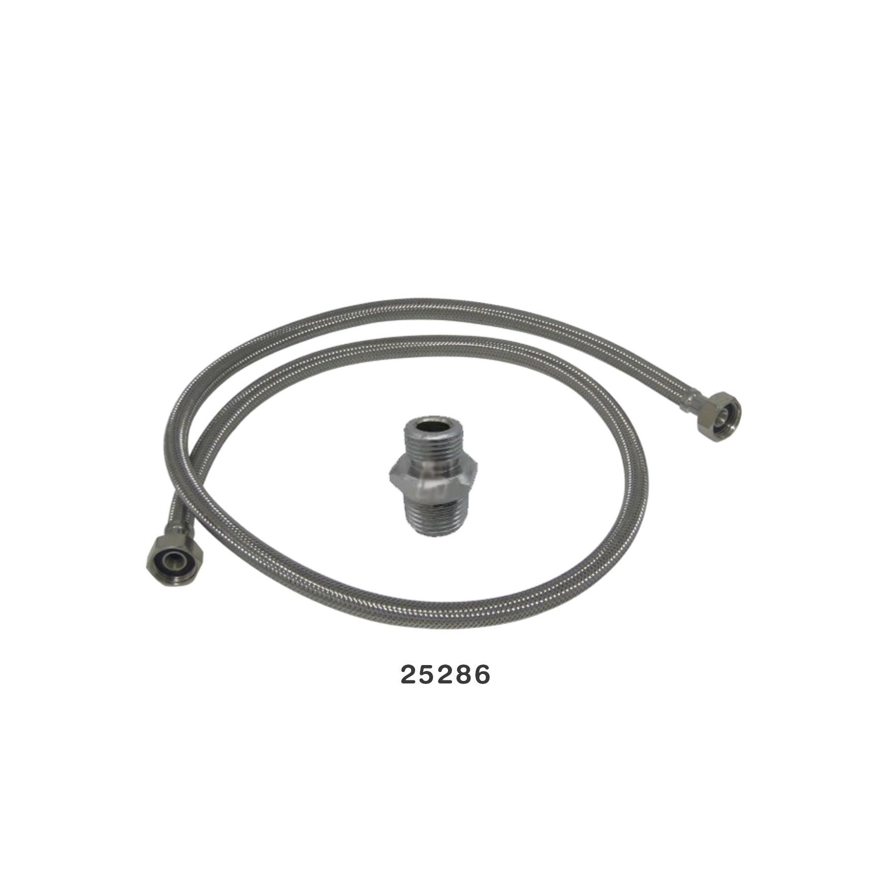 Engate Flexivel Malla Italiana Cromado 40 CM