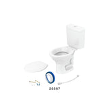 Inodoro Saveiro Blanco Brilloso Kit Ind + Caja + Tapa + Tornillo