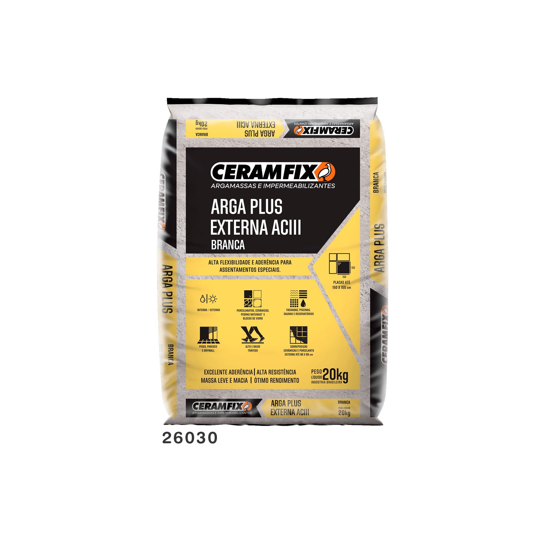 Argamassa Ac3 Ceramfix Argaplus 20Kg Blanco