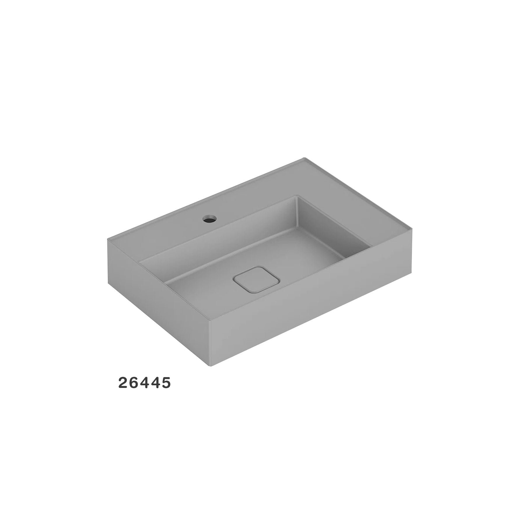 Cuba Apoyo Retangular 60X41 Platinun P8 Gris Matte
