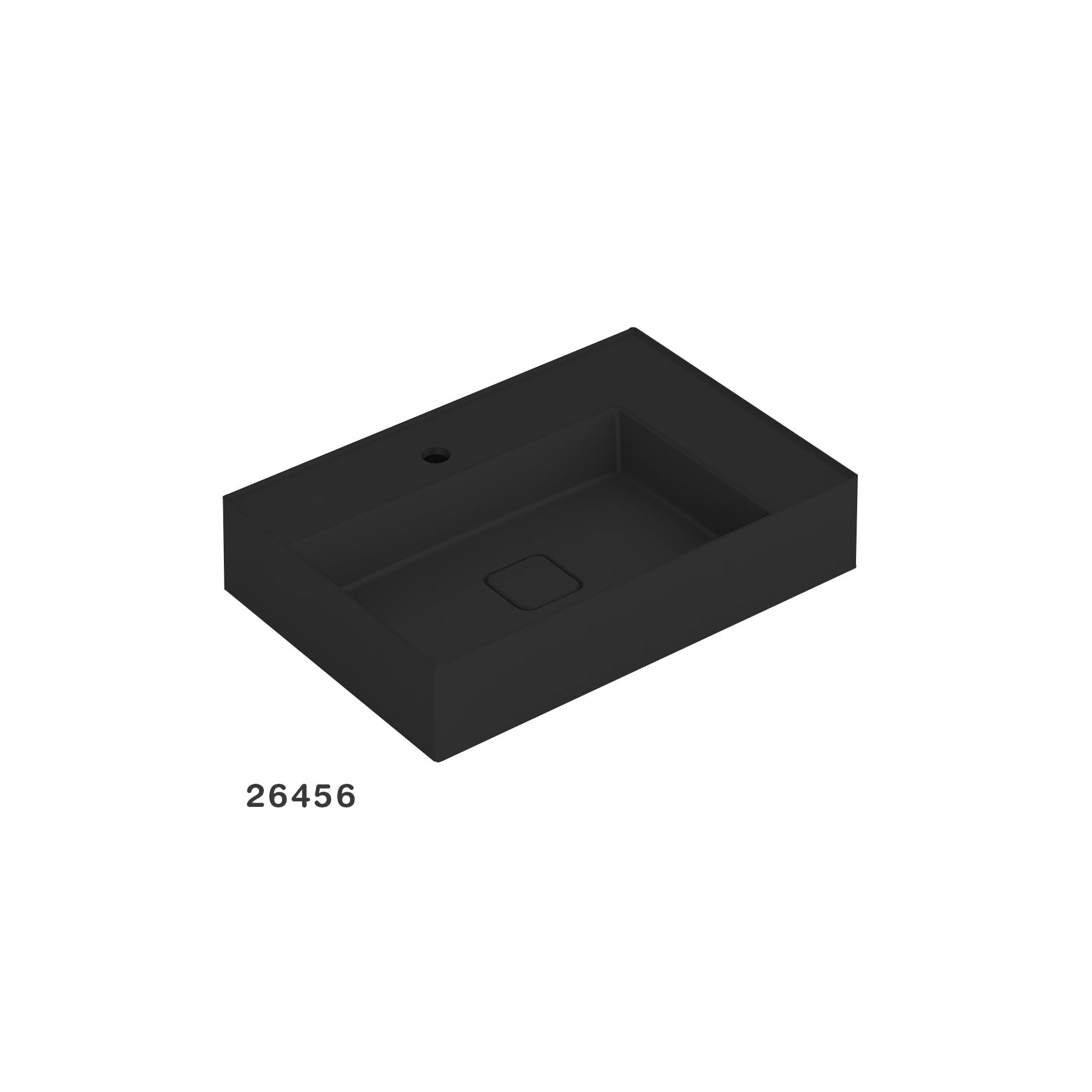 Cuba Apoyo Retangular 60X41 Platinun P8 Negro Matte