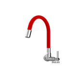 Canilla De Cocina Para Pared 1167 Abs Color Rojo Flexible