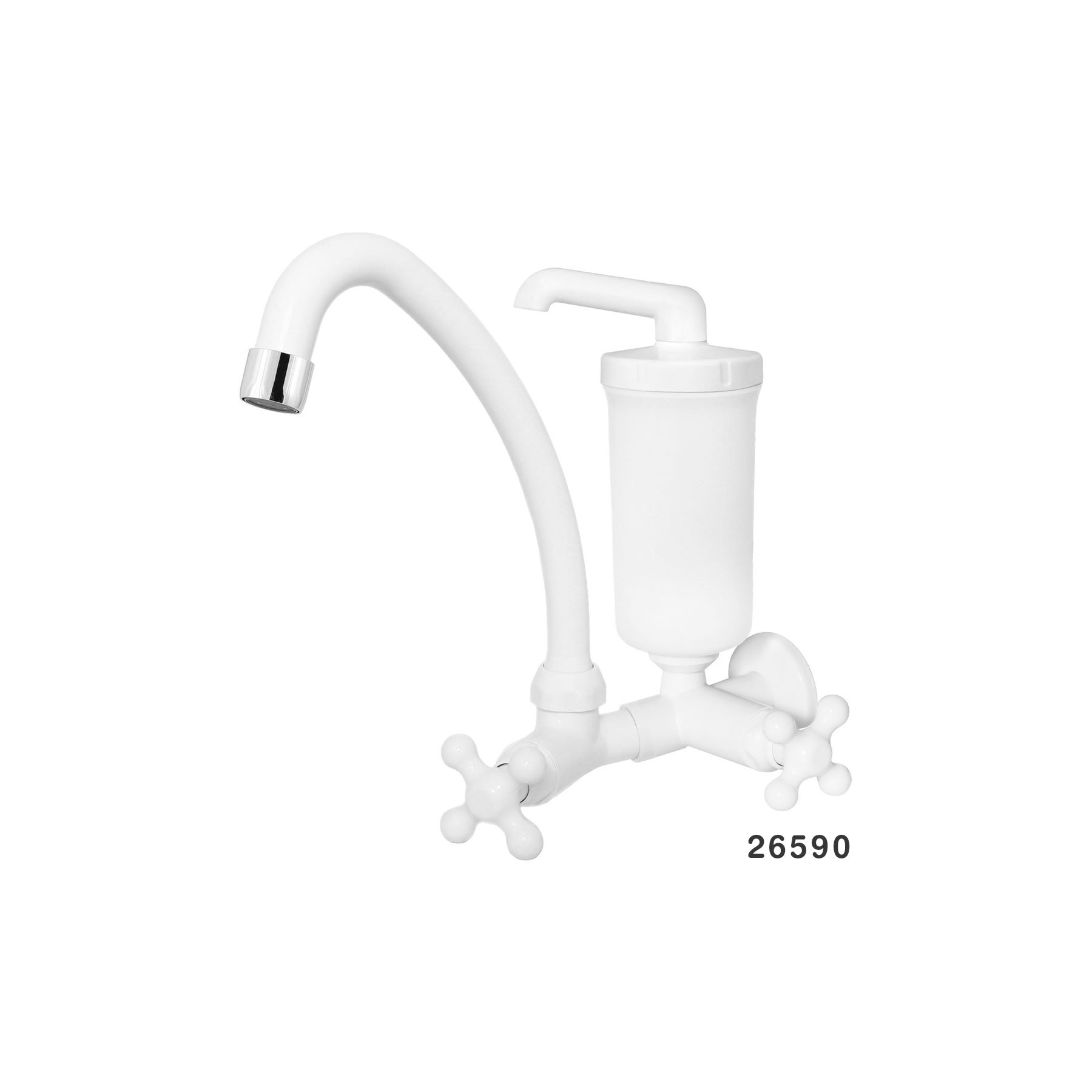 Canilla Para Cocina 2167 ABS Con Purificador 1/4 Blanco C23