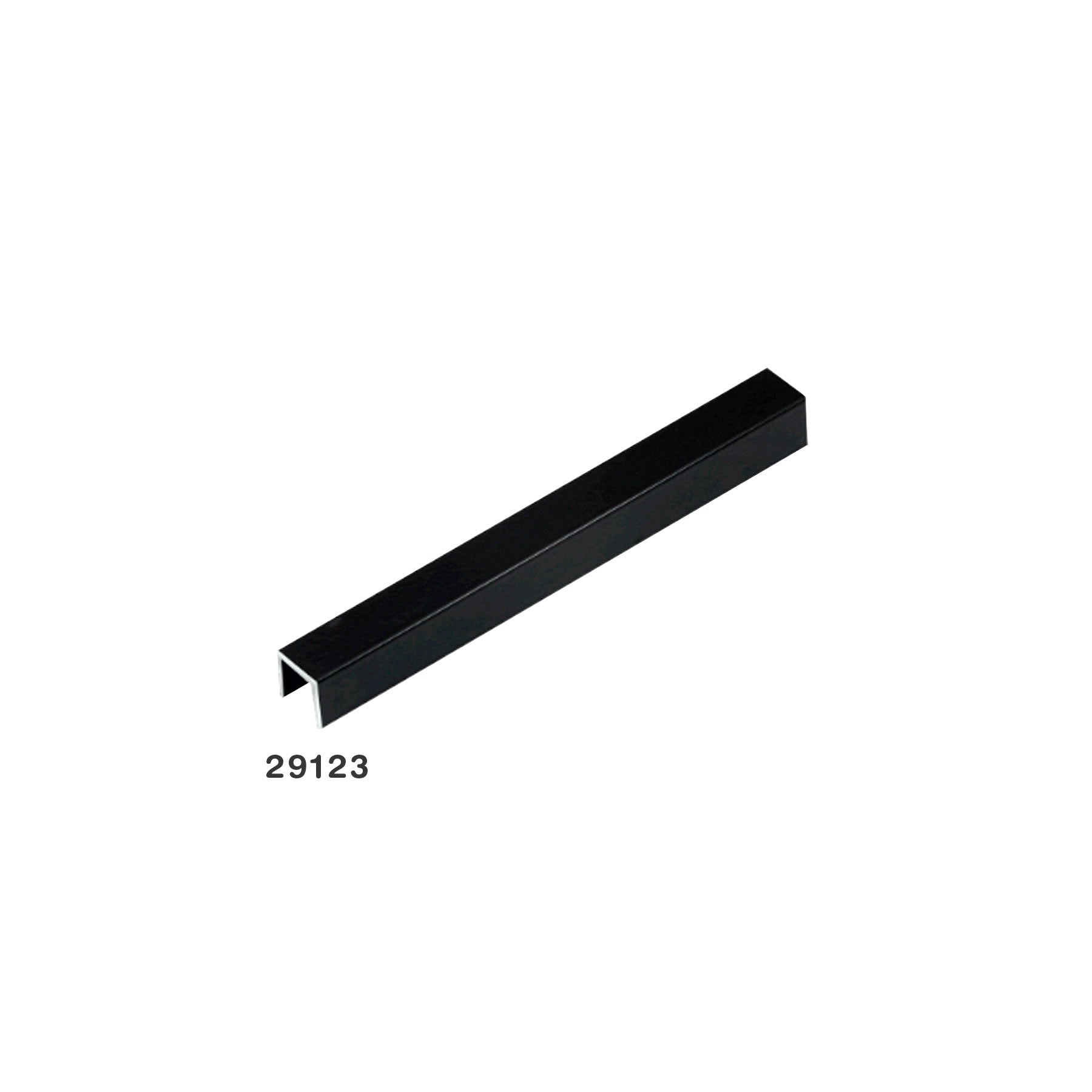 Perfil Luxor Black Matte 10X10X10MM 3 Metros