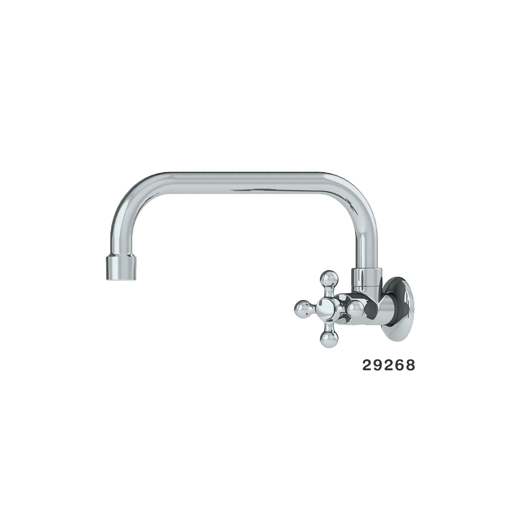 Canilla Para Cocina de Pared 1167 Pico Móvil Baja Cromado C33