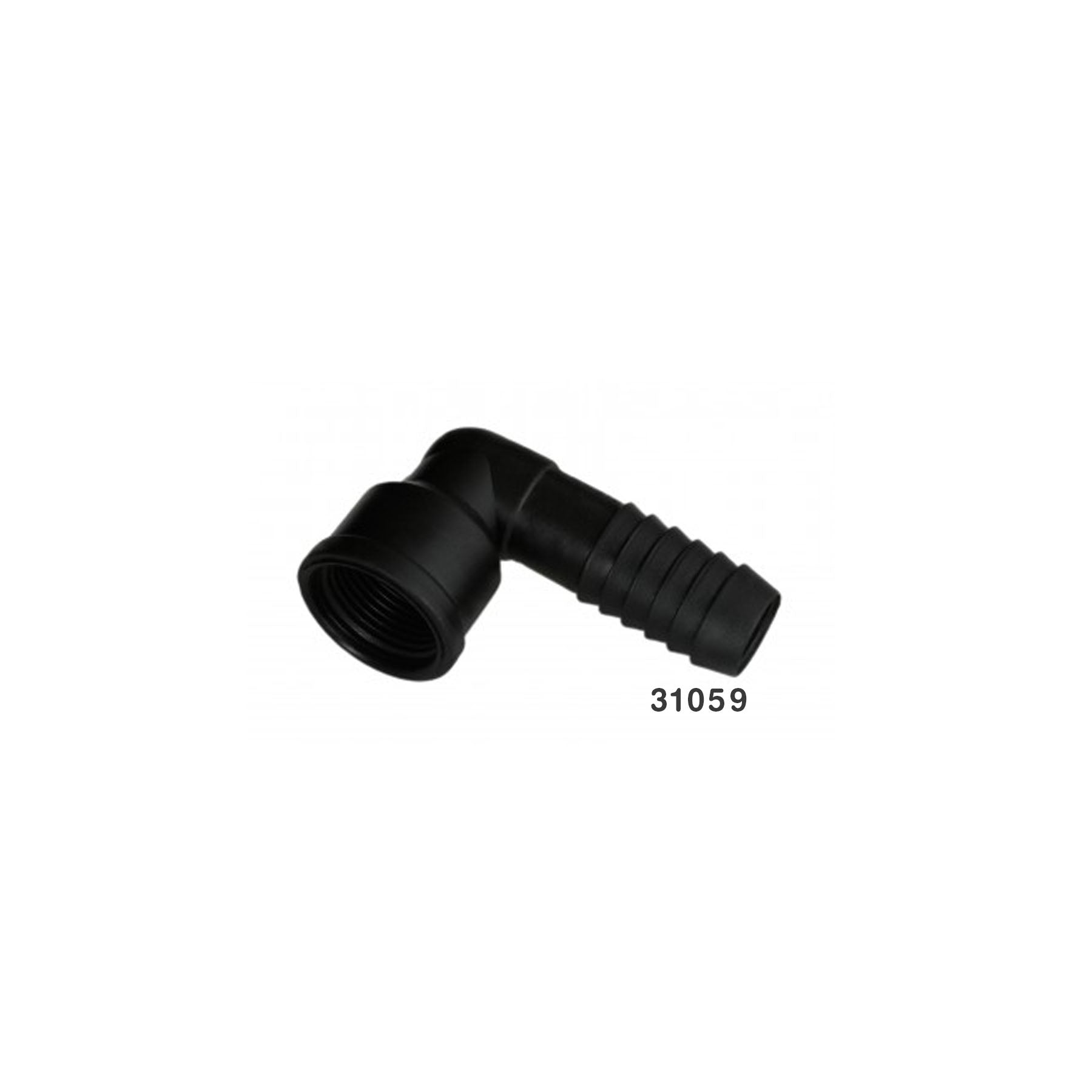 Codo 90G Int Negro Estria 2P
