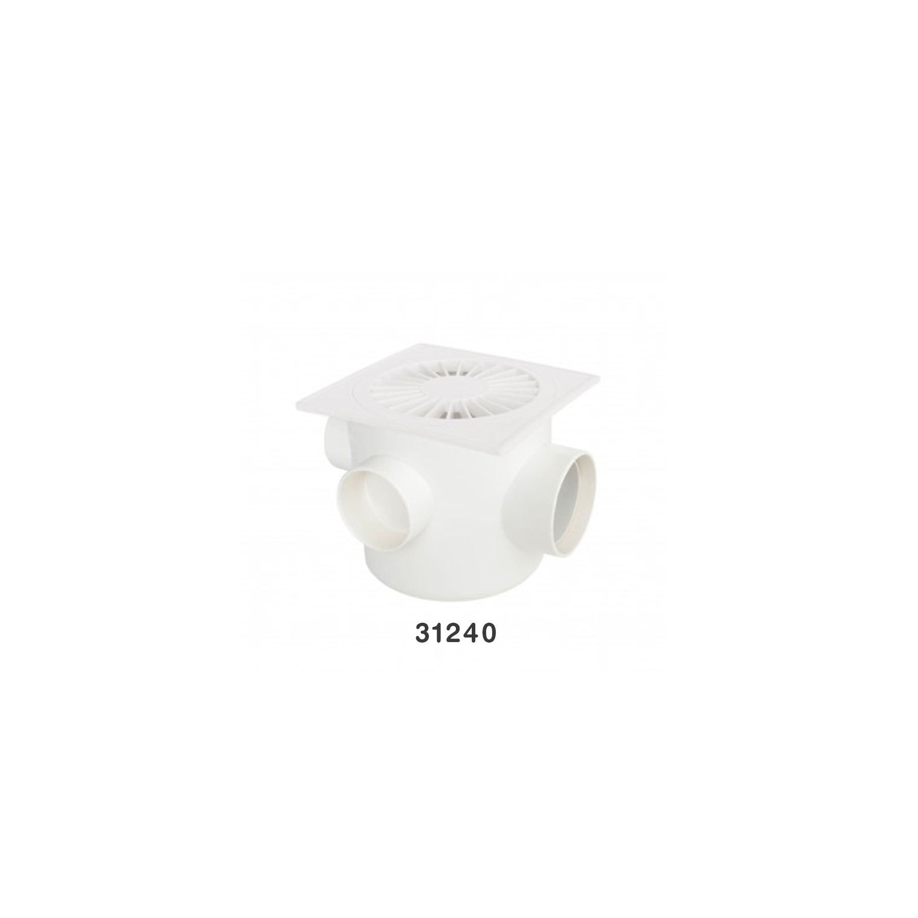 Caja Sifon Cuadrada Blanca 100X100X50MM