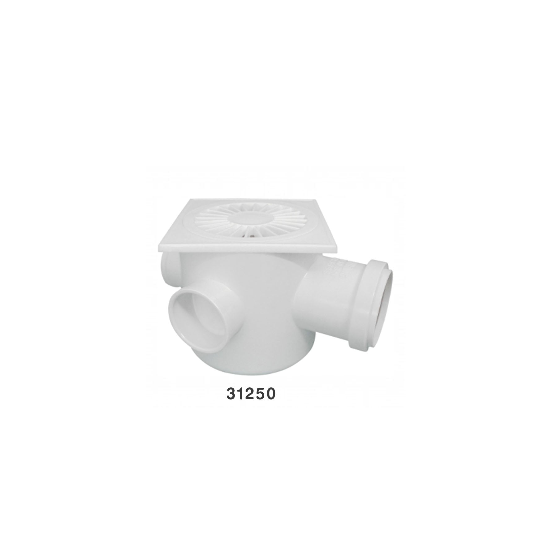 Caja Sifon Cuadrada Blanca 150X150X50MM