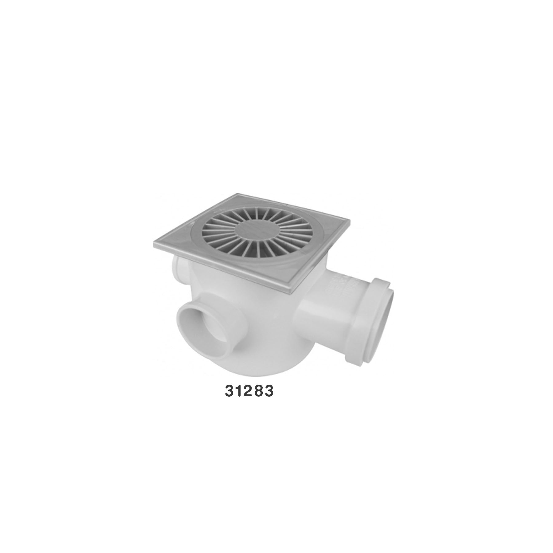Caja Sifon Cuadrada Gris 100X100X50MM