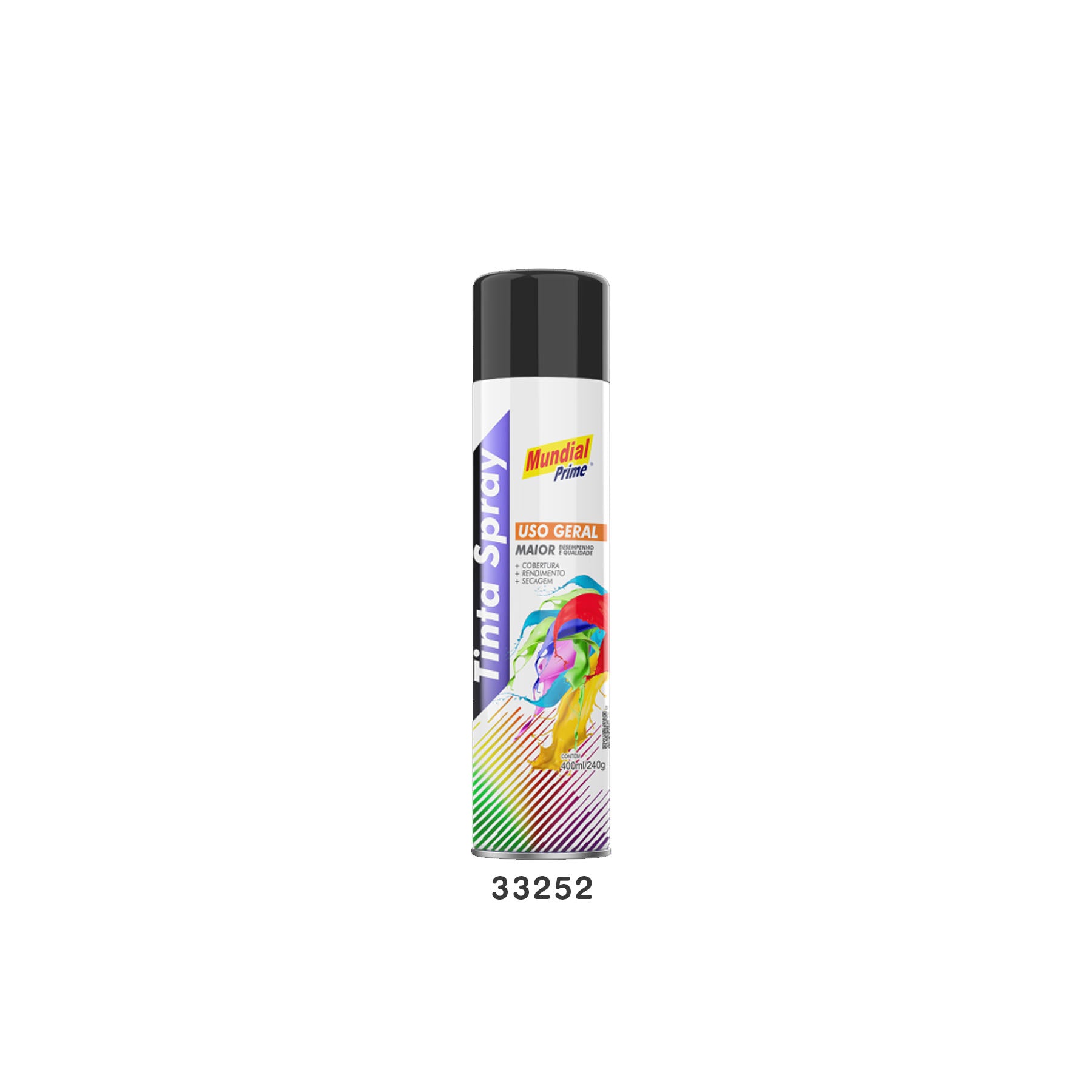 Mundial Pint/Spray UG Prime/Negro Brillo 400MMX240G