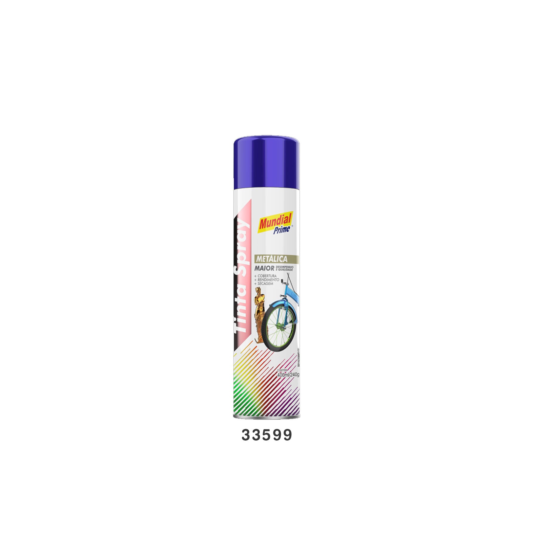 Mundial Pint/Spray Met Prime/Azul 400MMX240G
