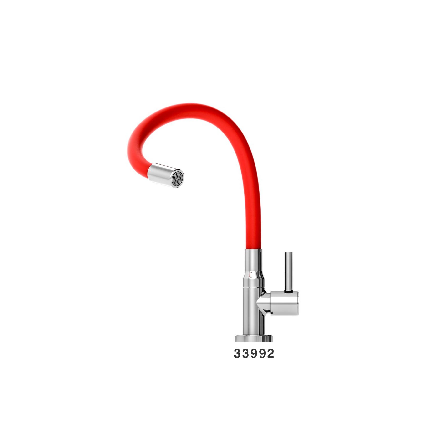 Canilla Cocina/Mesa 1201 Color Flex Rojo 1/4-1/2