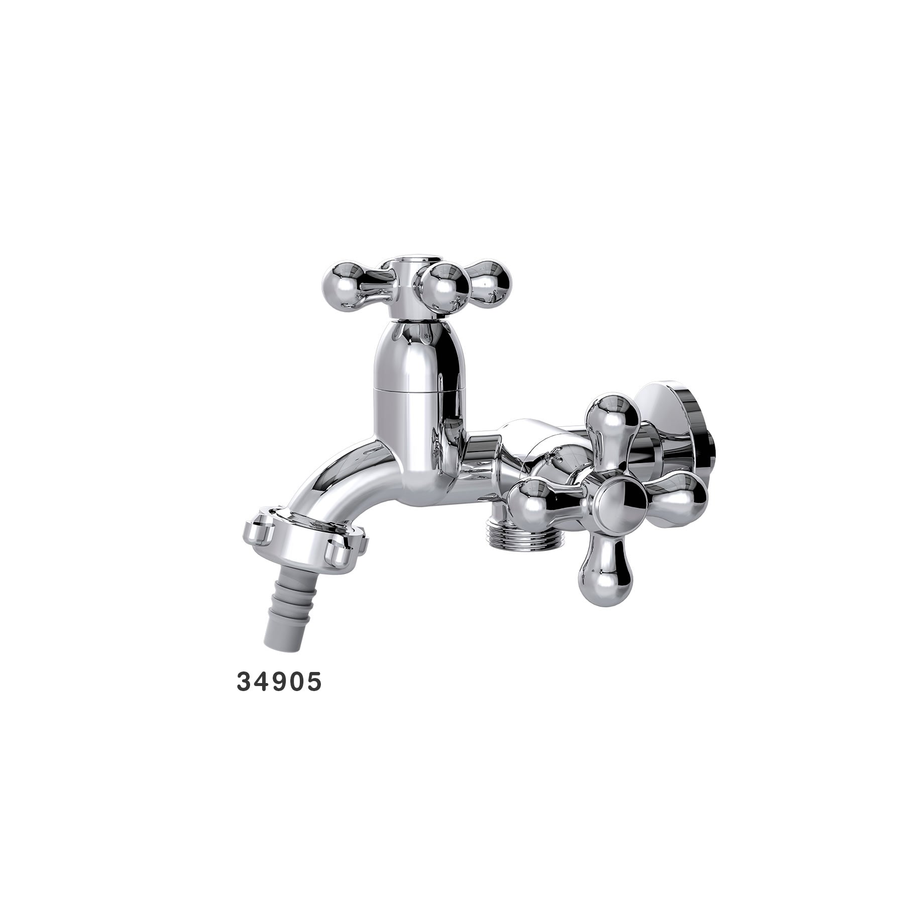 Canilla para Tanque de Pared 1428 ABS 1/2-1/4 Cromado C33