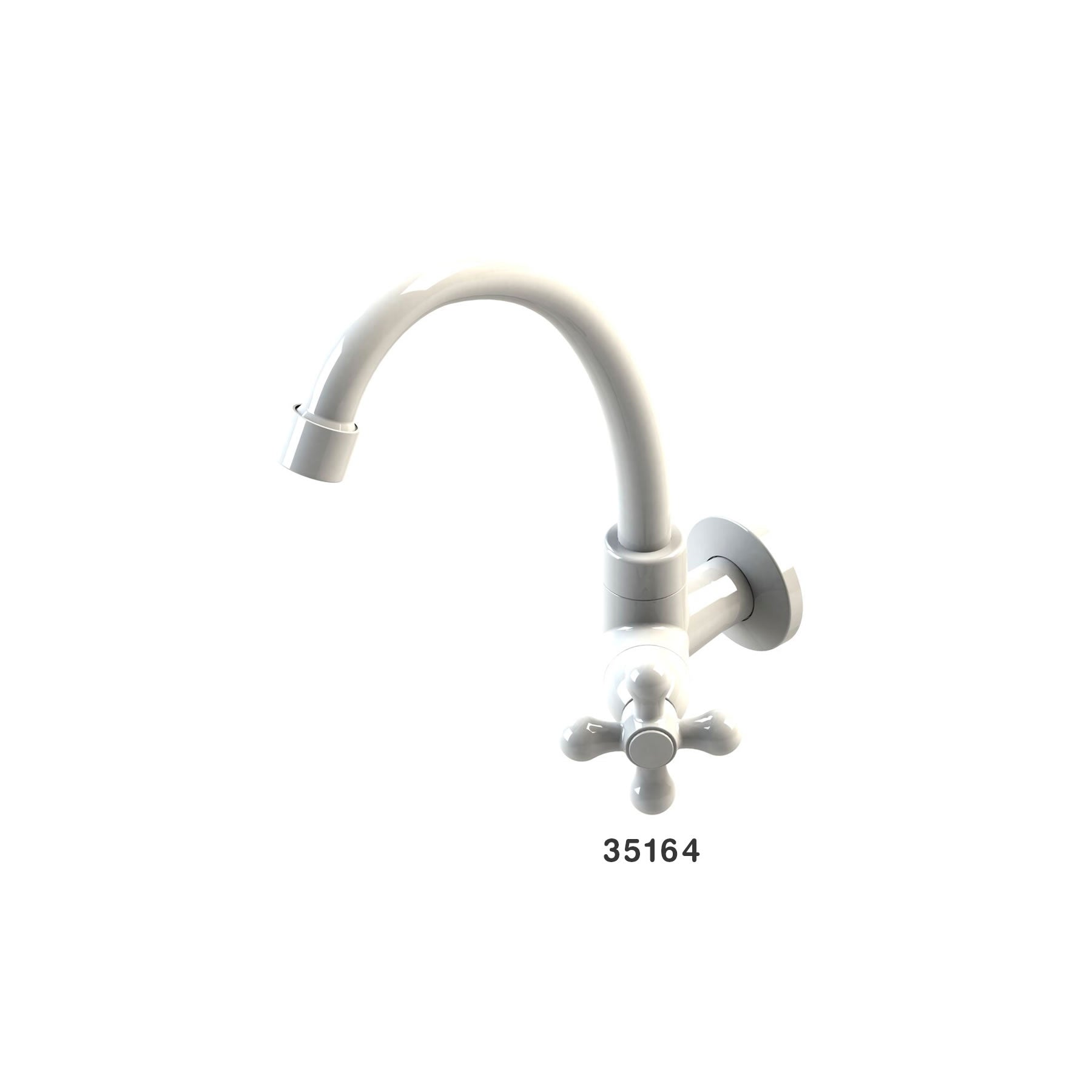 Canilla Para Cocina 1167 ABS B.A 1/4-1/2 Blanco C33