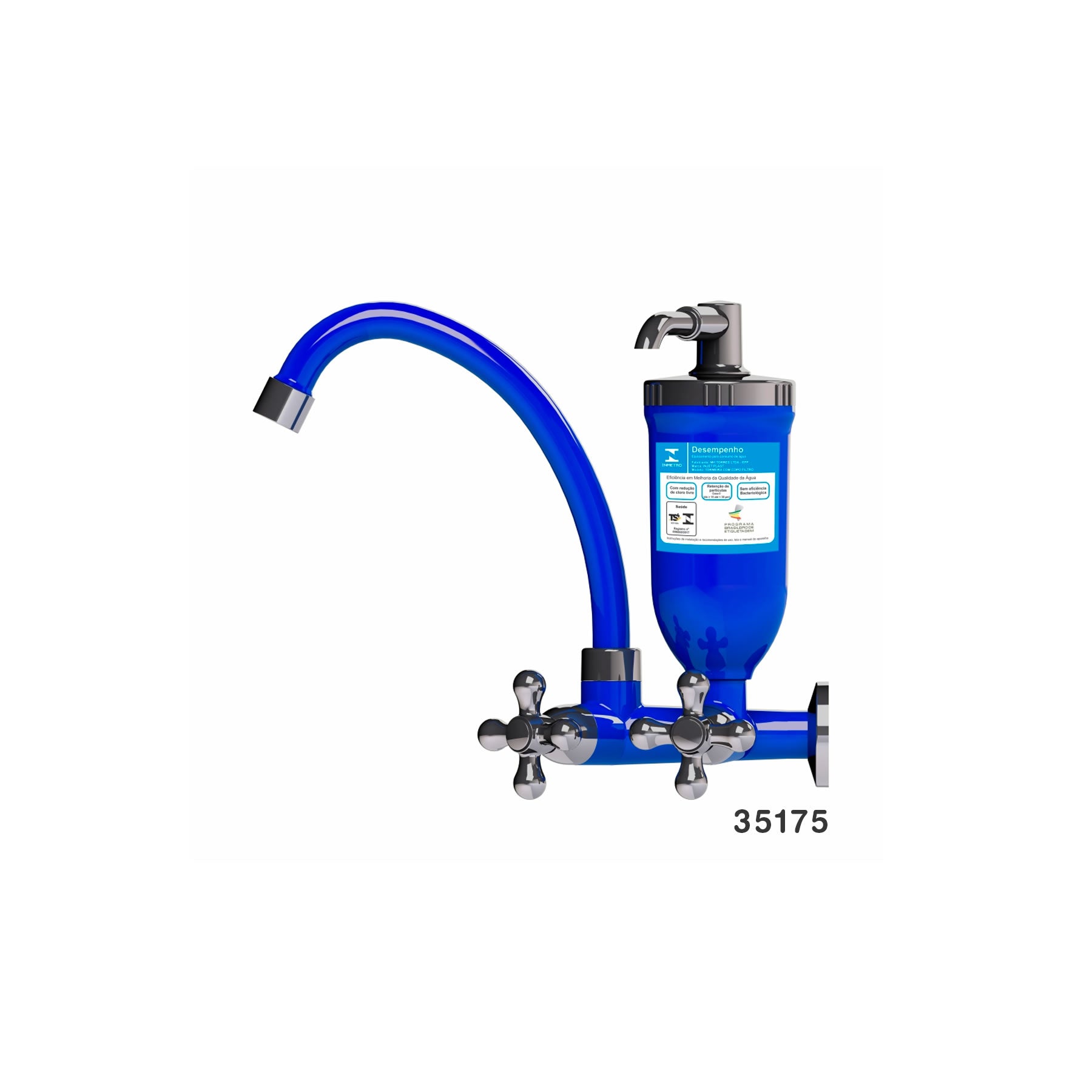 Canilla Para Cocina 2167 ABS Con Purificador 1/4 Azul Claro C33