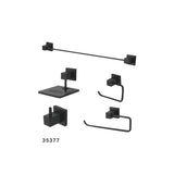 Kit Accesorios 5 Piezas Square Lujo Black.