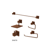 Kit Accesorios 5 Piezas Square Lujo Cobre