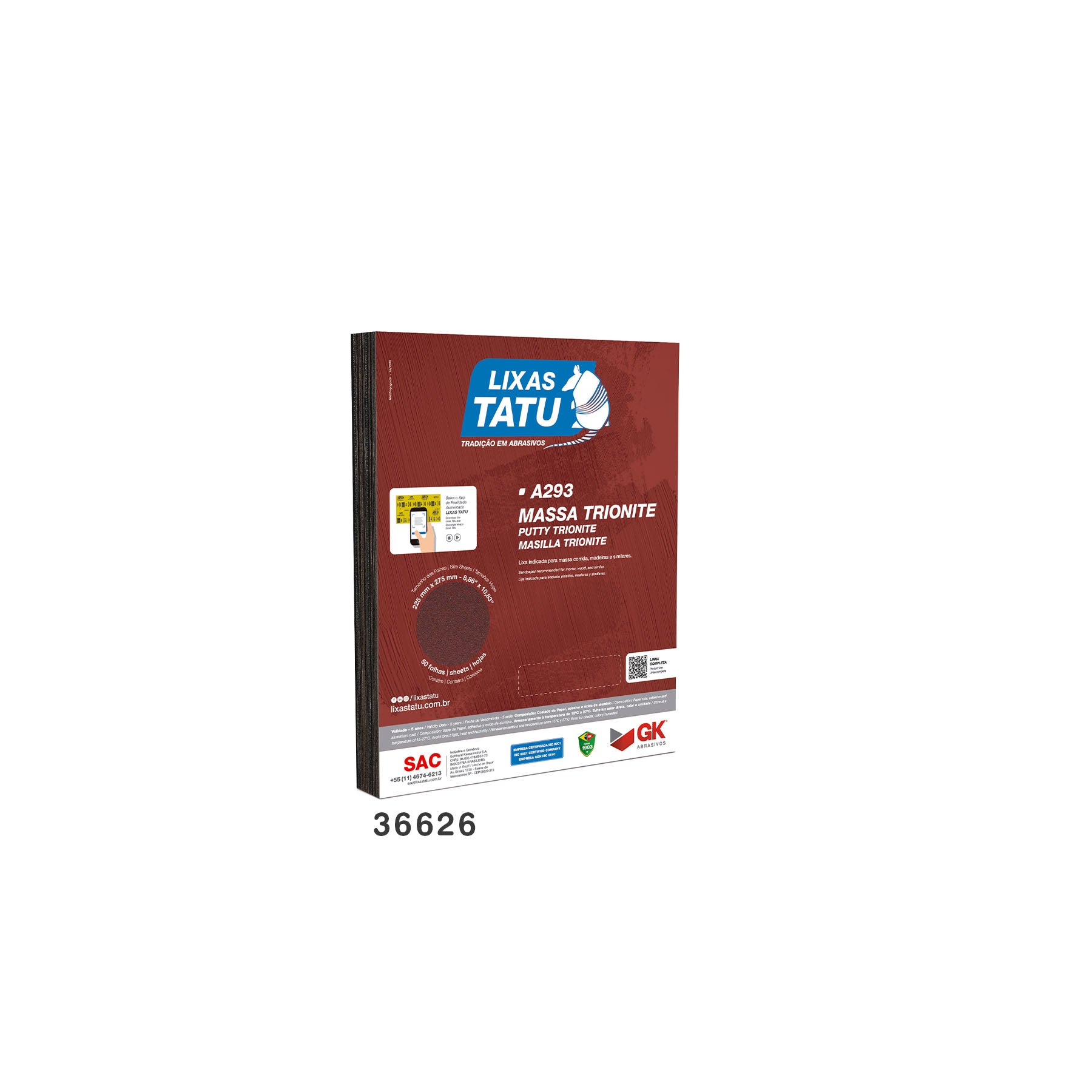 Lijas Tatu Disco Massa 9PX8Furos 120G