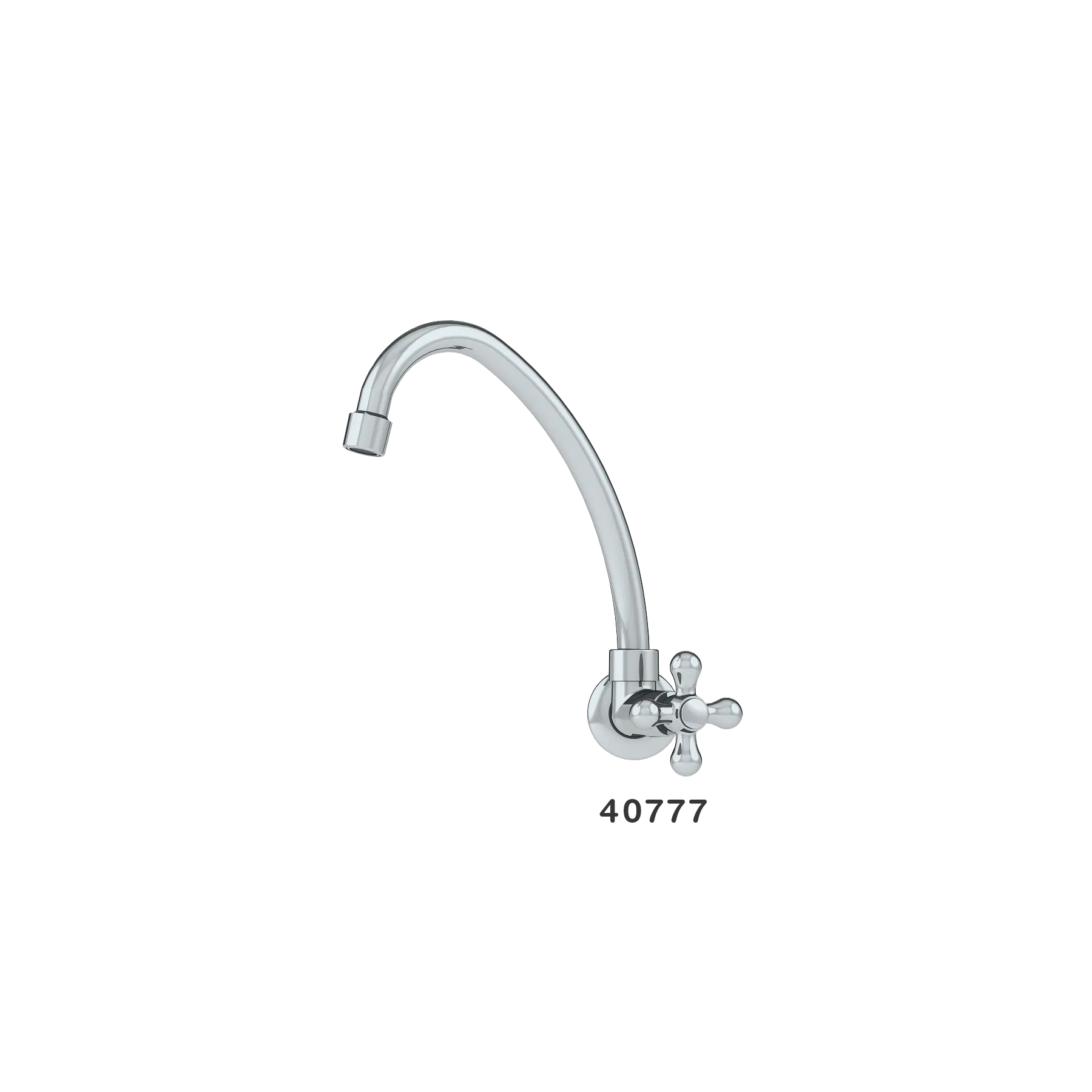 Canilla Para Cocina de Pared 1167 Pico Móvil Alta 1/4 V C33