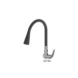 Canilla De Cocina Para Pared 1167 ABS Flexible Duo Negro Cromado