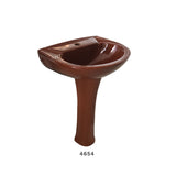 Lavamano Con Pedestal Saveiro Ocre