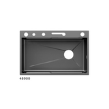 Bacha Michels de Embutir Inoxidable 75X46X22cm Prisma Black + Mezclador Rectangular