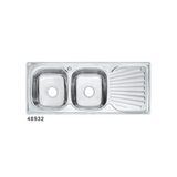 Bacha Michels de Embutir Inoxidable 120x50x18cm Saint Silver Rectangular