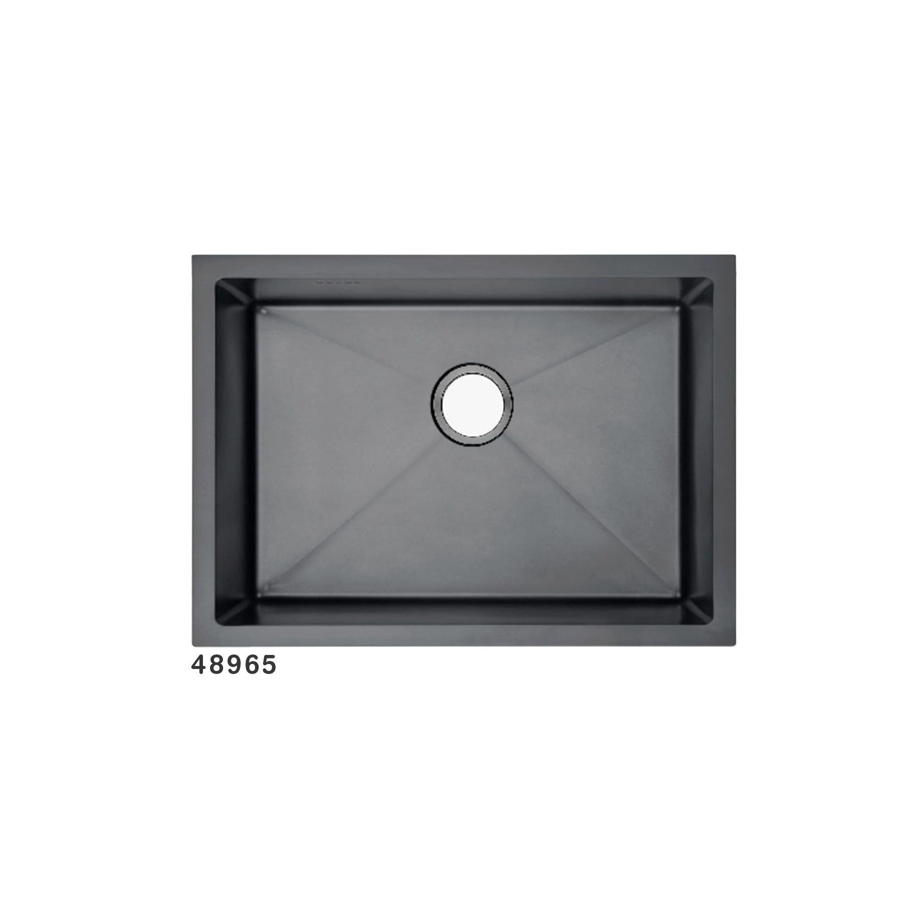 Bachas Michels de Embutir Inoxidable 52x42x20cm Verenna Black Cuadrada