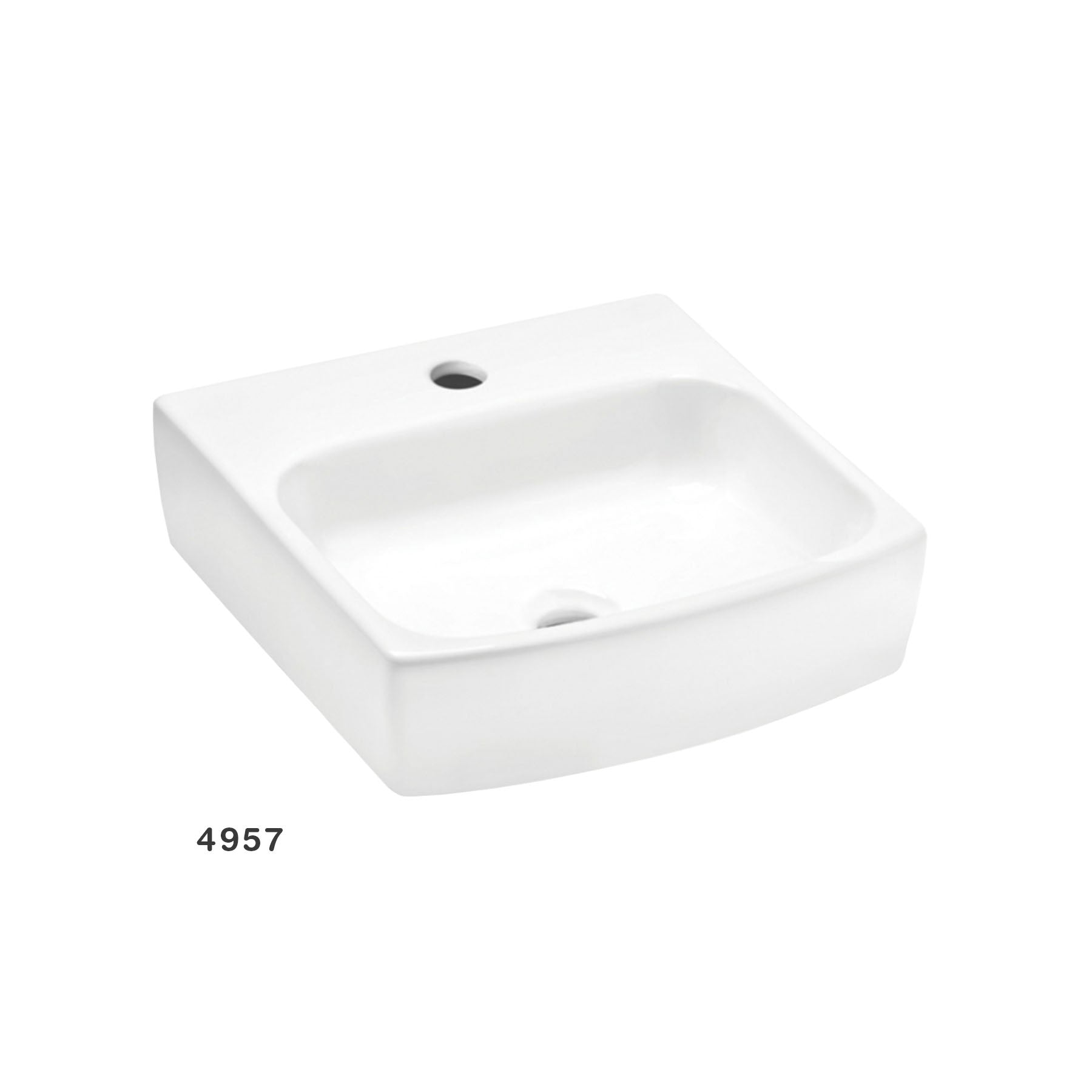 Cuba Apoyo Retangular 43X42 Bali Blanco