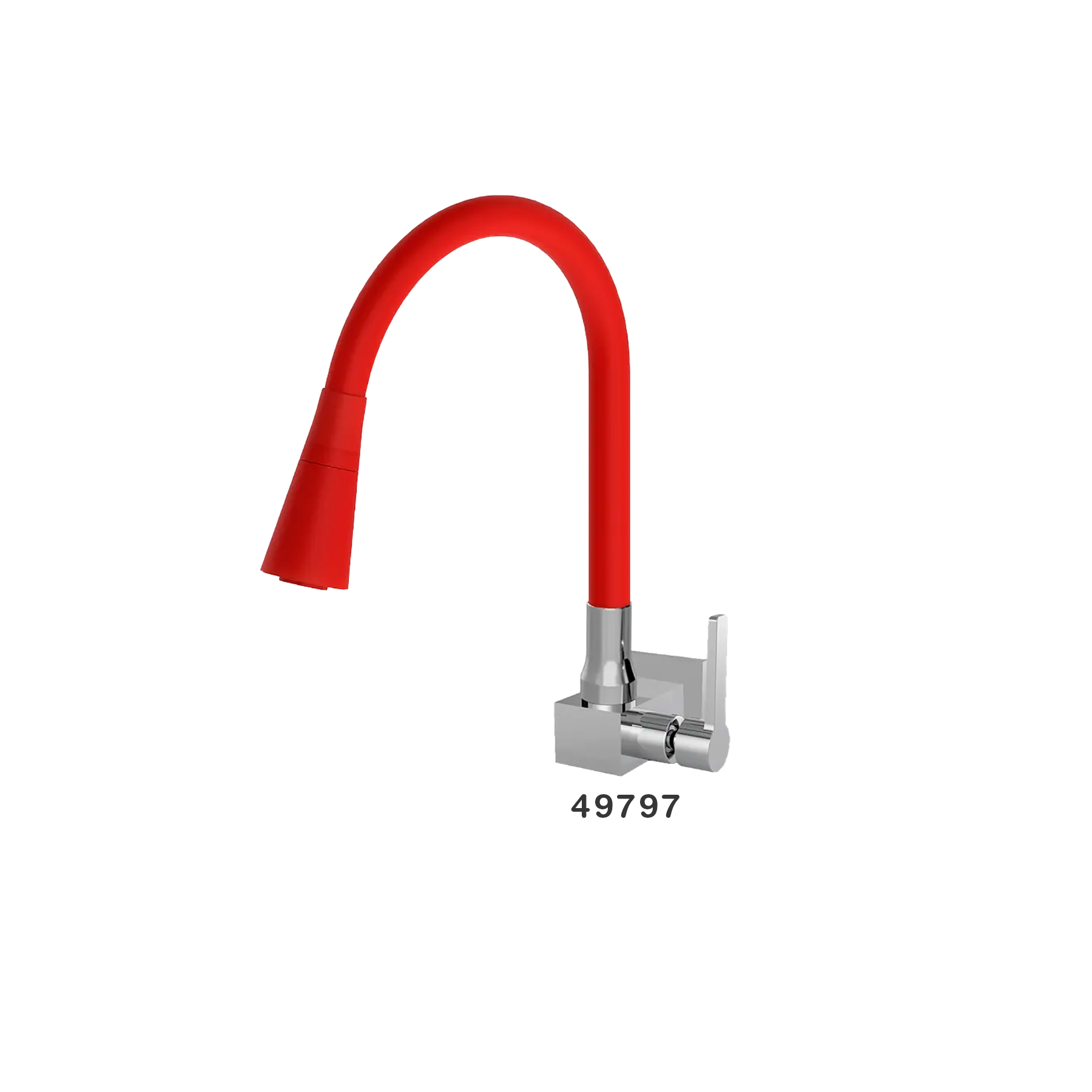 Canilla Para Cocina de Pared 1167 Quadra Flex Duo Negro C80