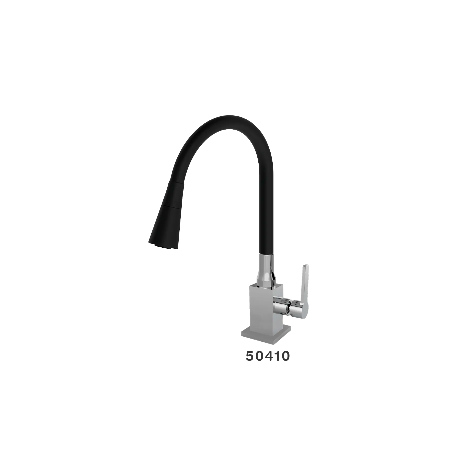 Canilla Para Cocina de Mesa 1168 Quadra Flex Duo Negro C80