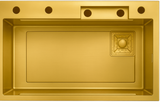 CUBA INOX EMB 75X46X22 RECT AURA GOLD C/SOPAPA