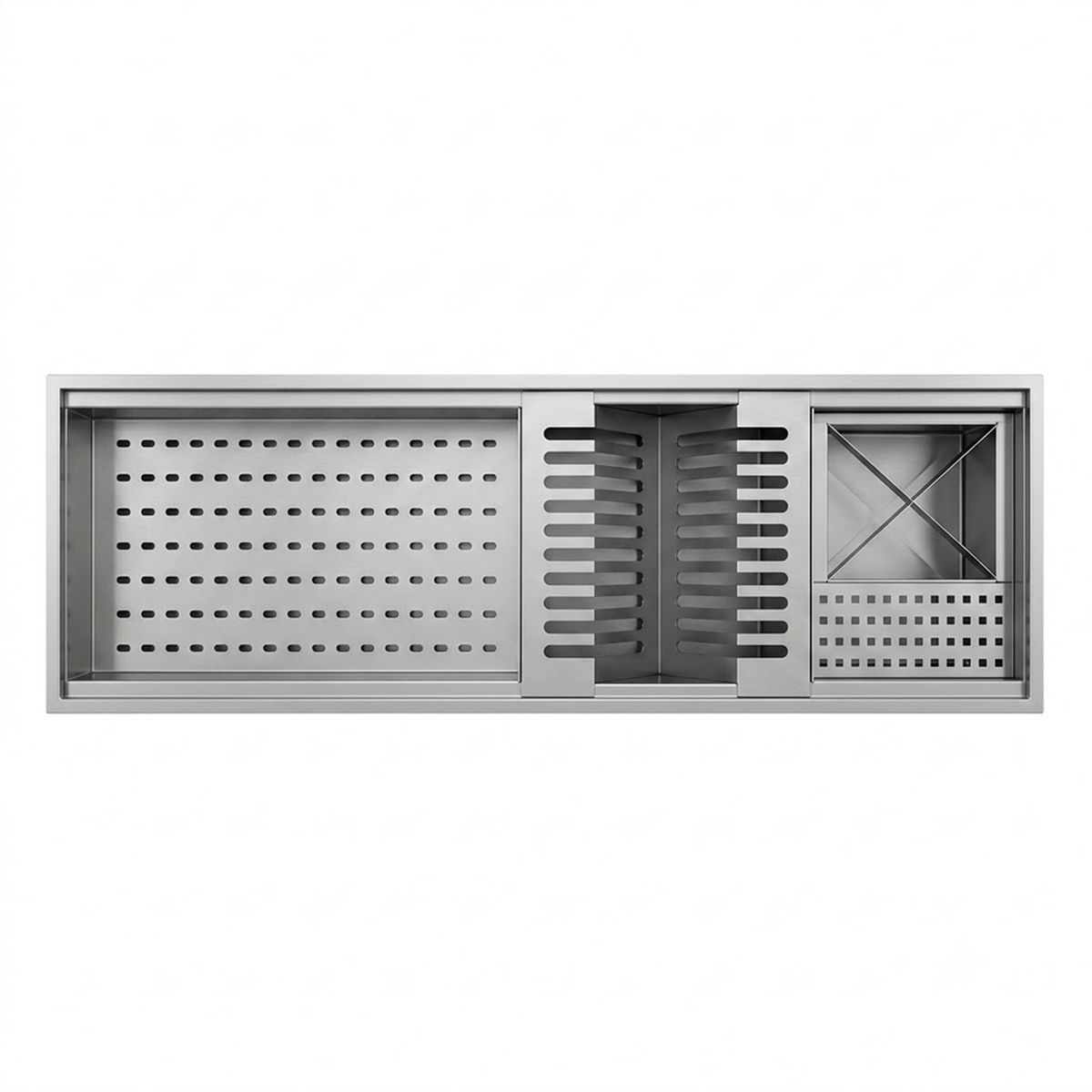 ACCESORIO INOX CALHA HUMEDA 80X25 SILVER