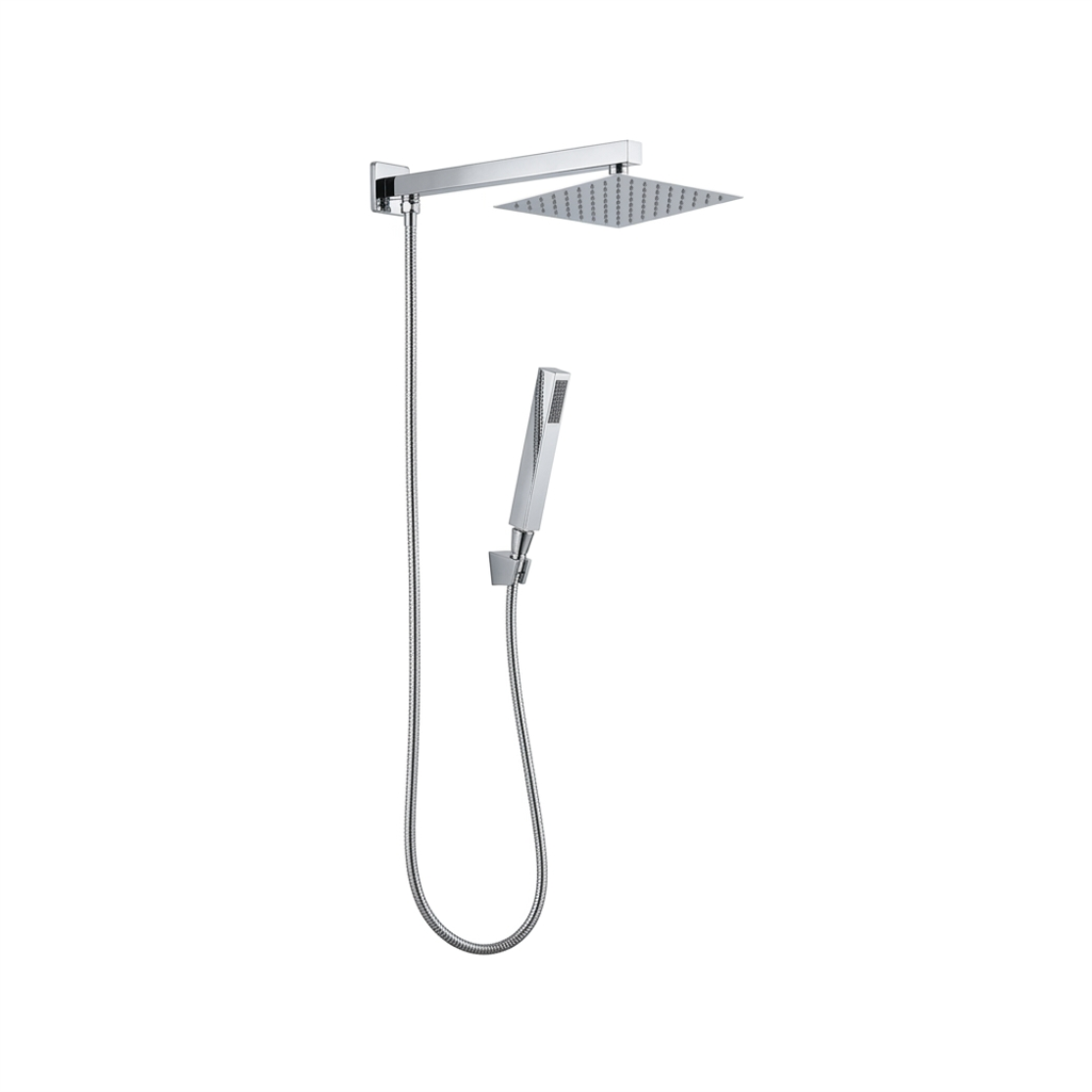 DUCHA SQUARE CON DESVIADOR TRAUN CHROME