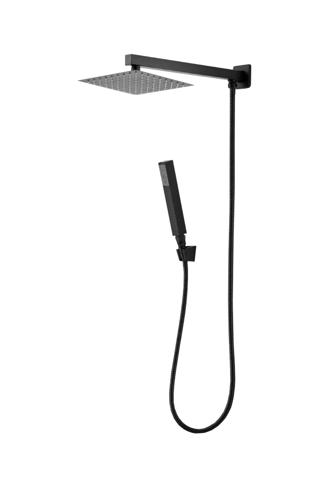 DUCHA SQUARE CON DESVIADOR TRAUN BLACK