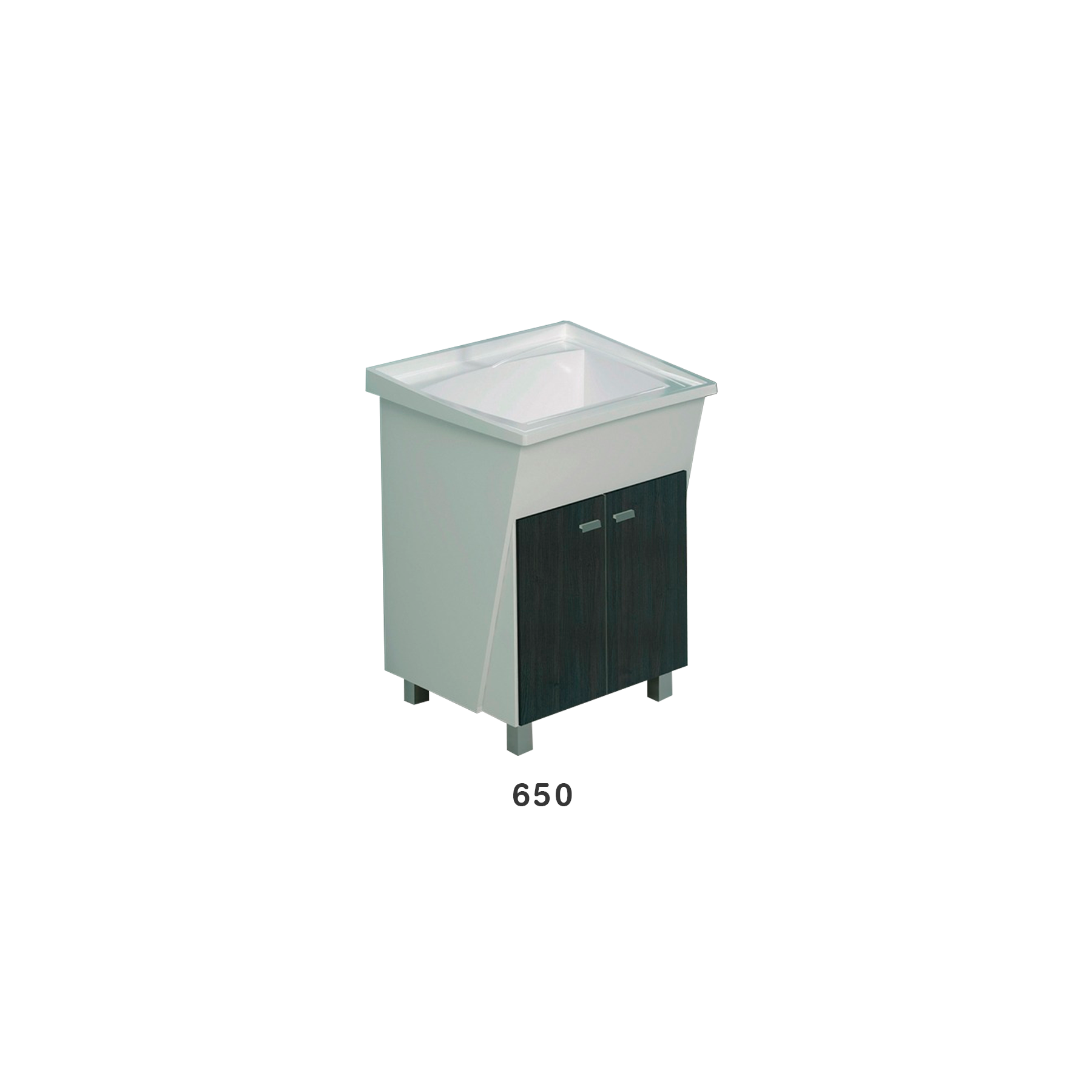 Kit MDF Lavanderia Duratec Con Pie Blanco/WD  1V