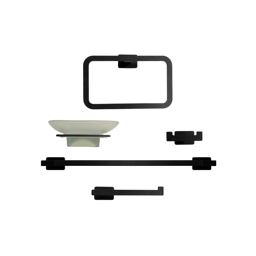 KIT ACCESORIOS 5 PCS MICHELS ALIDA BLACK MATTE