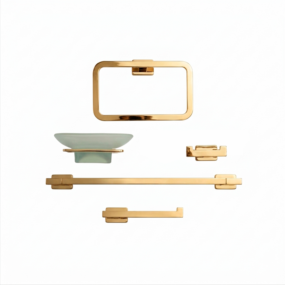 KIT ACCESORIOS 5 PCS MICHELS ALIDA GOLD BRILLOSO