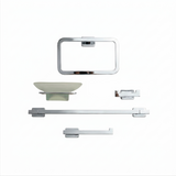 KIT ACCESORIOS 5 PCS MICHELS ALIDA CROMADO BRILLOSO