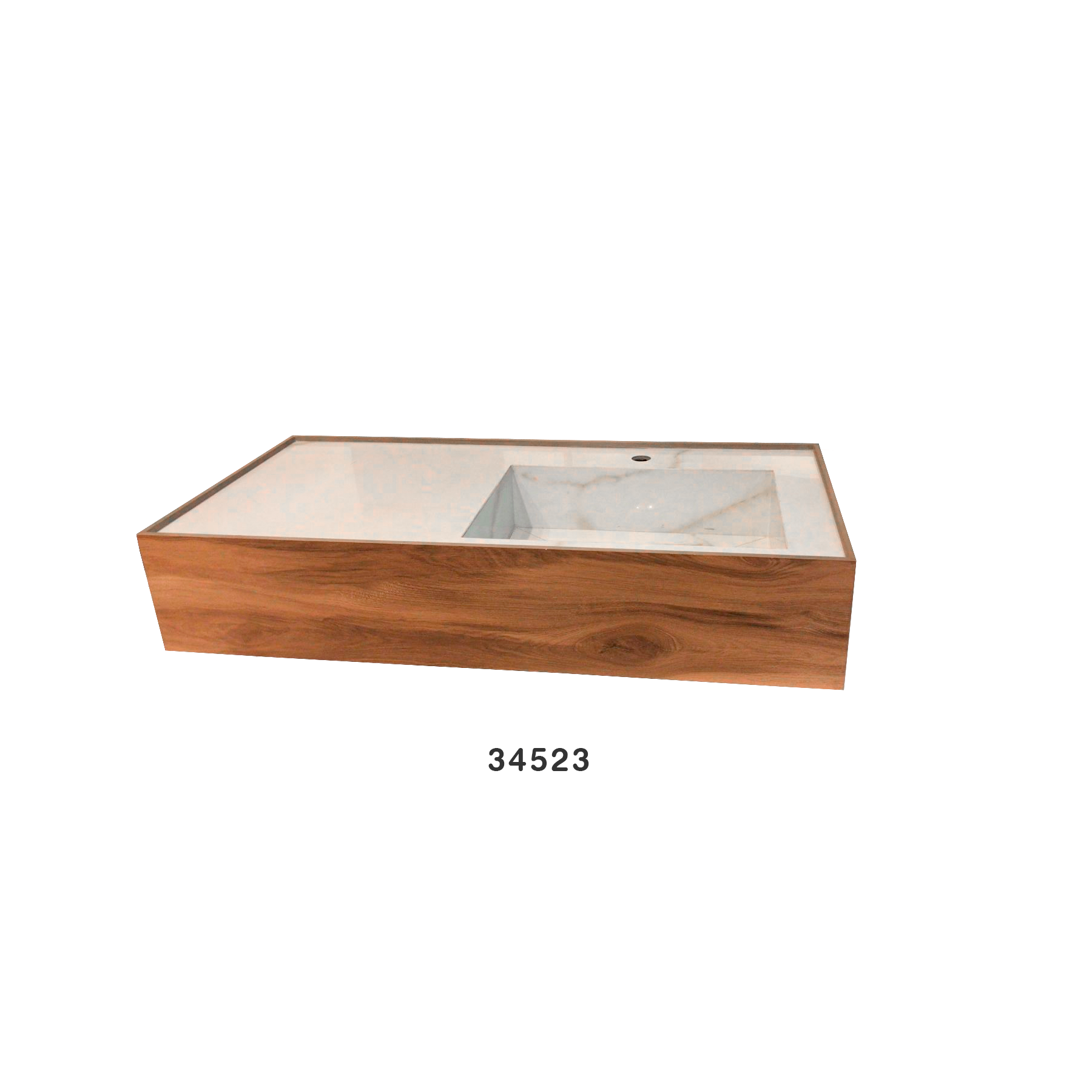 Cuba Escul Rectangular Oro Bianco 100X49X19