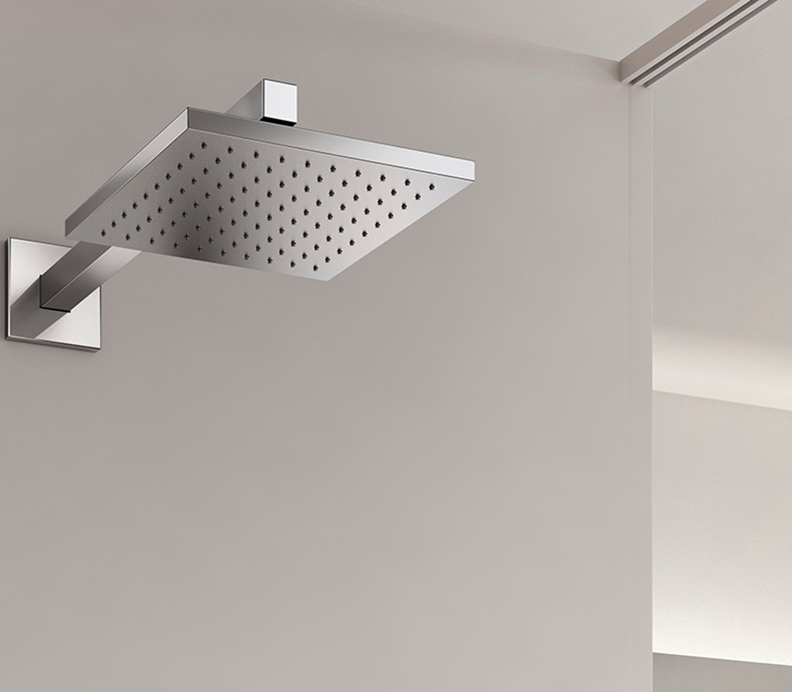 Ducha Baño Heaven Cuadrado 200MM Pared Cromado 00888206