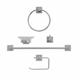 KIT ACCESORIOS 5 PCS MICHELS EMA CROMADO BRILLOSO